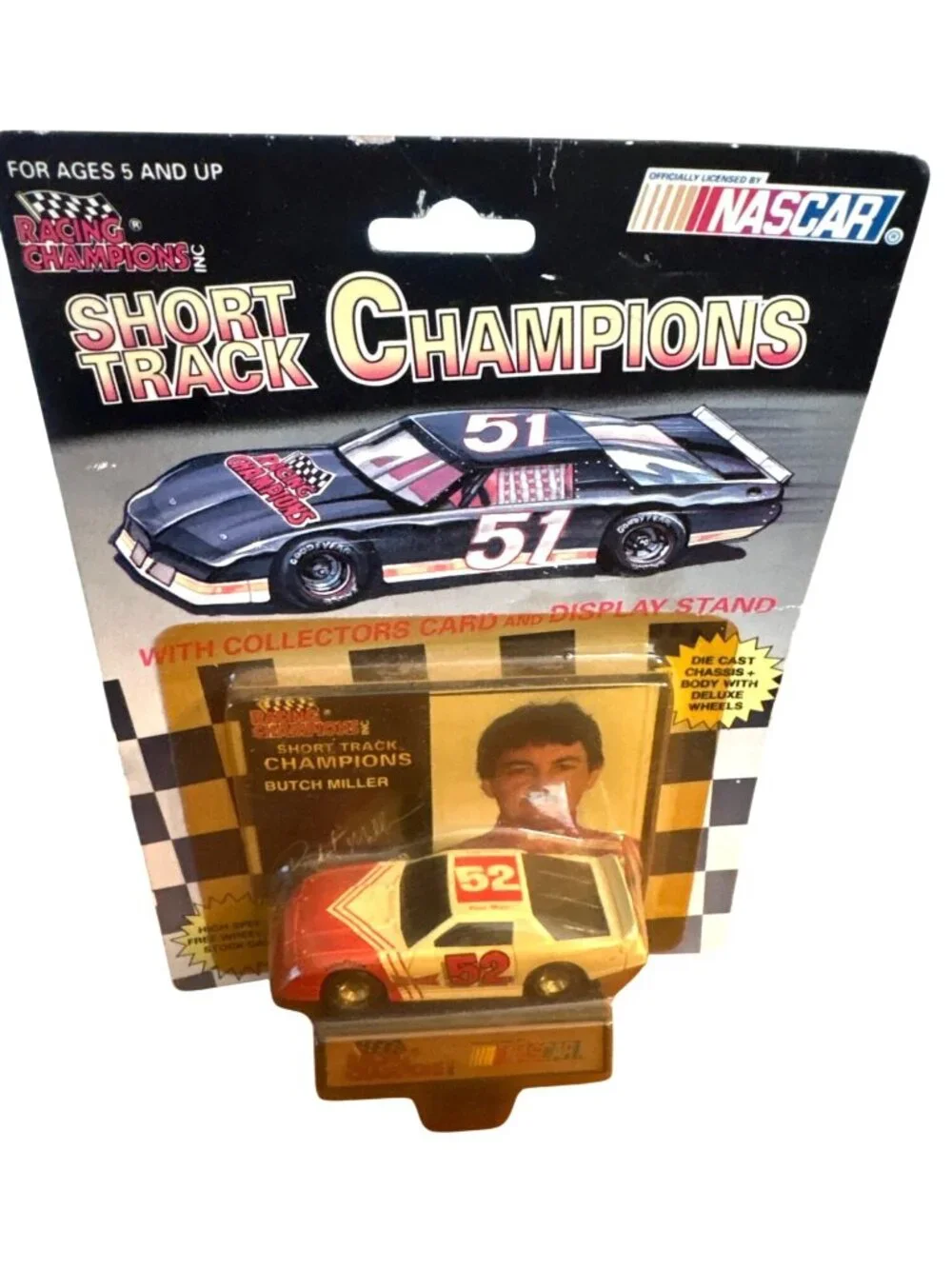 Vintage Die Cast Racing Champions NASCAR Short Track Champions Butch Miller #52